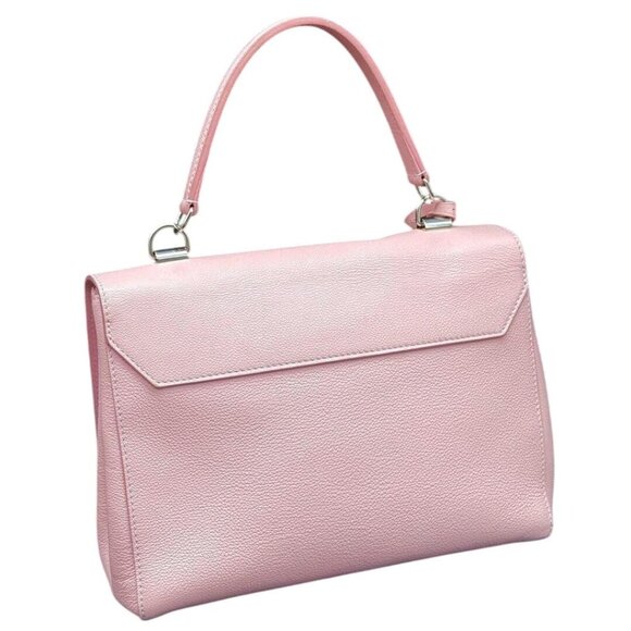 Authentic Louis Vuitton Soft Calfskin Lockme Top Handle Rose Ballerine Pink Bag - Picture 6 of 13